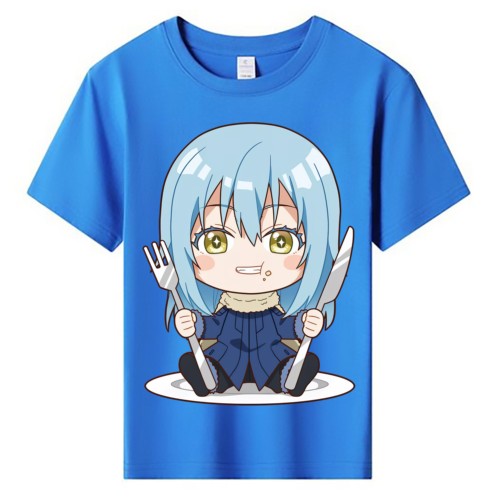 （画像用） 転スラ Regarding Reincarnated to Slime 綿100％キッズTシャツ（フロントプリント）